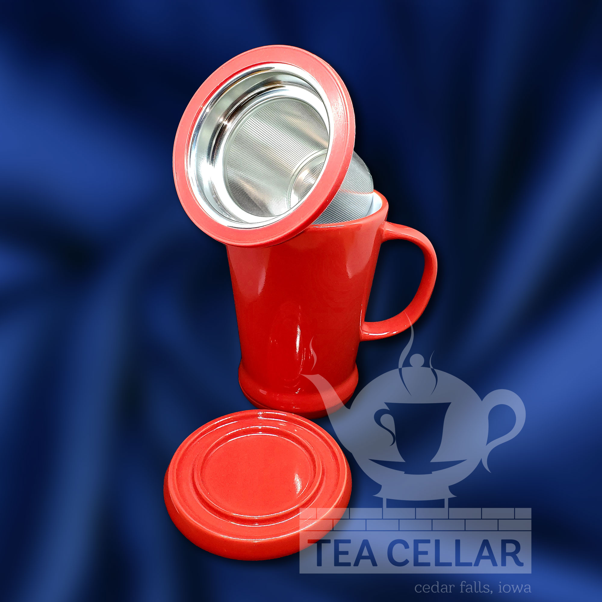 Tilt & Drip Tea Infuser Mug (Spring Blue & Spring Pink & Purple)