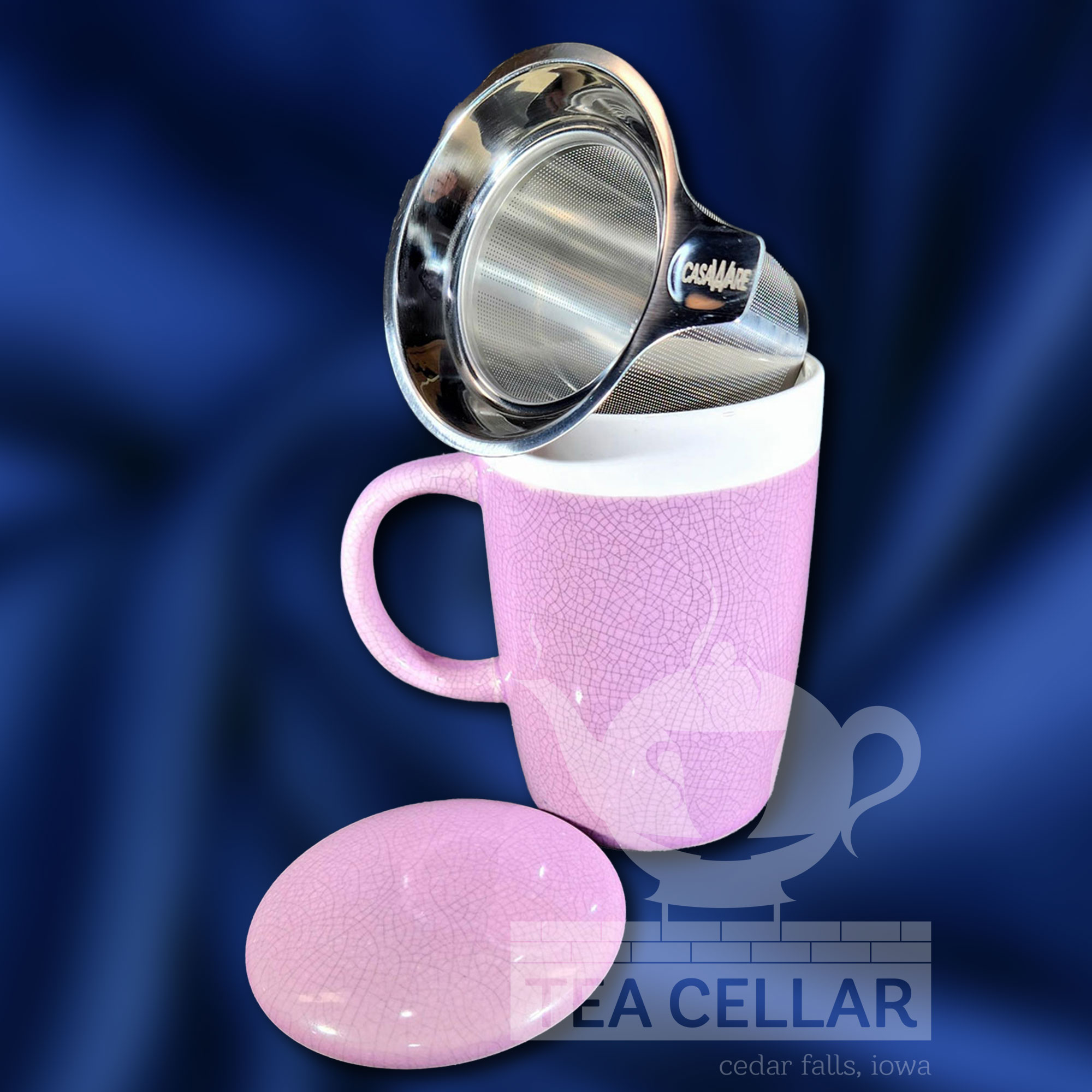 Tilt & Drip Tea Infuser Mug (Crackle) 4 Tilt & Drip Tea Infuser Mug (Crackle) - Image 4